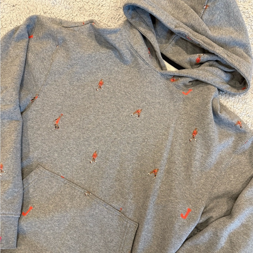 Jordan Gray Sweatshirt with Red Accents